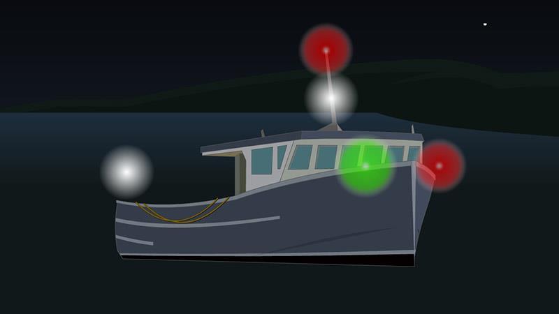 Anchoring Fishing Vessel Lights 2 all-round lights