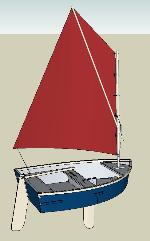 Introduction The following pages show details of how to convert 'Trixie' into a small sailing dinghy. Details are shown for a daggerboard or a leeboard, and a 38 sq.ft. sprit sail.