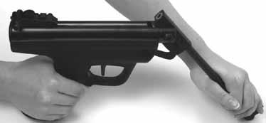 The IZH 53M is a single-shot, spring-piston air pistol and is ambidextrous. The gun is intended for plinking and target use.