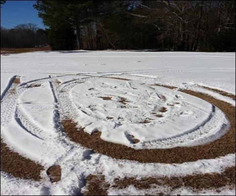 These tracks went thru bunkers, ran over rakes and did donuts in the fairways. This has to stop. If you feel the need to do this, Please do it in YOUR yard, not mine.