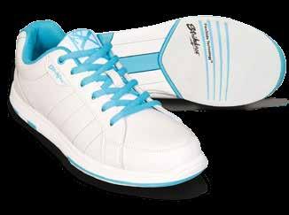 WOMEN S & YOUTH STYLES SATIN Fully textile lined with padded tongue and collar Non-marking rubber outsole #8 white microfiber slide pad on both shoes with White / Aqua available in wide width L-040