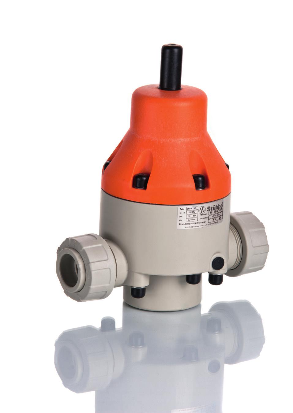 Pressure Reducing Valve DMV 755 Nominal size DN 10 50 Nominal size 3/8 2 Nominal pressure PN 10 bar Features pressure setting range 1 to 9 bar control valve for reliable reduction of system pressures
