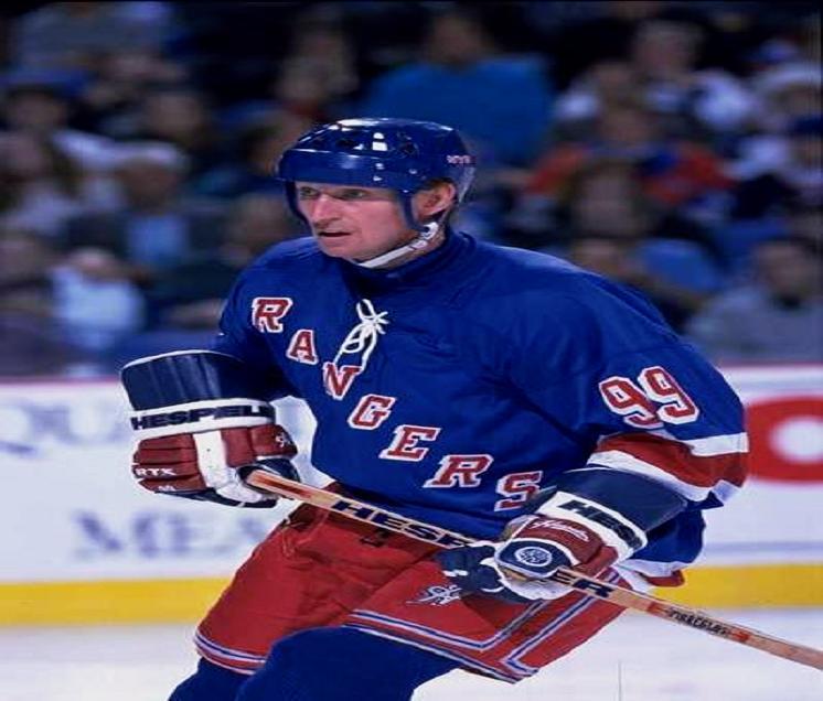 SPORTING LEGENDS: WAYNE GRETSKY Gretzky was a driving force for the New York Rangers, if only for a short period of time.