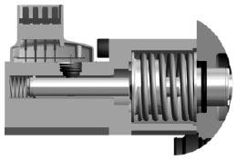 Hand-operated spool actuators with open spool end C B3 Spring-centred spool actuator. Actuator for stepless control with spring centring to neutral position. Three-position spool actuator.