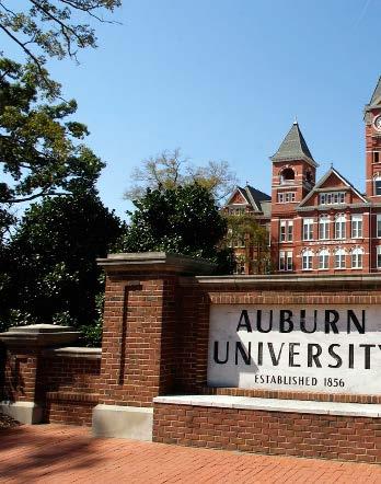 AUBURN UNIVERSITY Auburn s beautiful main campus--graced by greenery and open spaces and highlighted by historic Samford Park--is made up of 375 buildings spread across 1,875