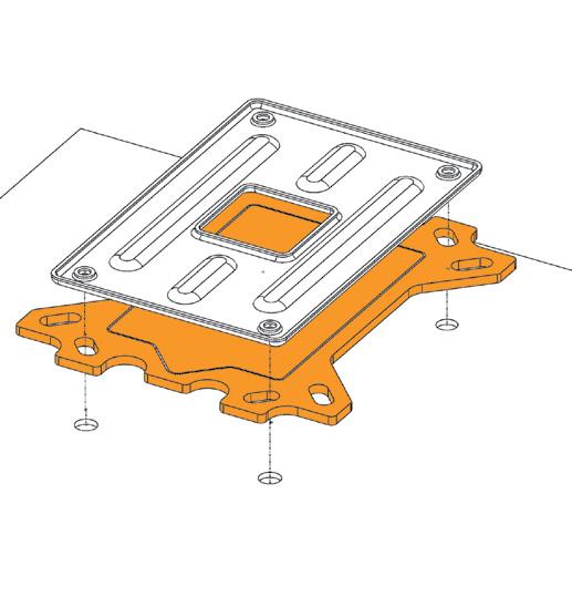 AM3+/FM2+ Metal Backplate AM4 Metal Backplate STEP 3 Install backplate rubber gasket and place metal backplate for AMD socket to the back of your motherboard RIBBED SIDE UP!