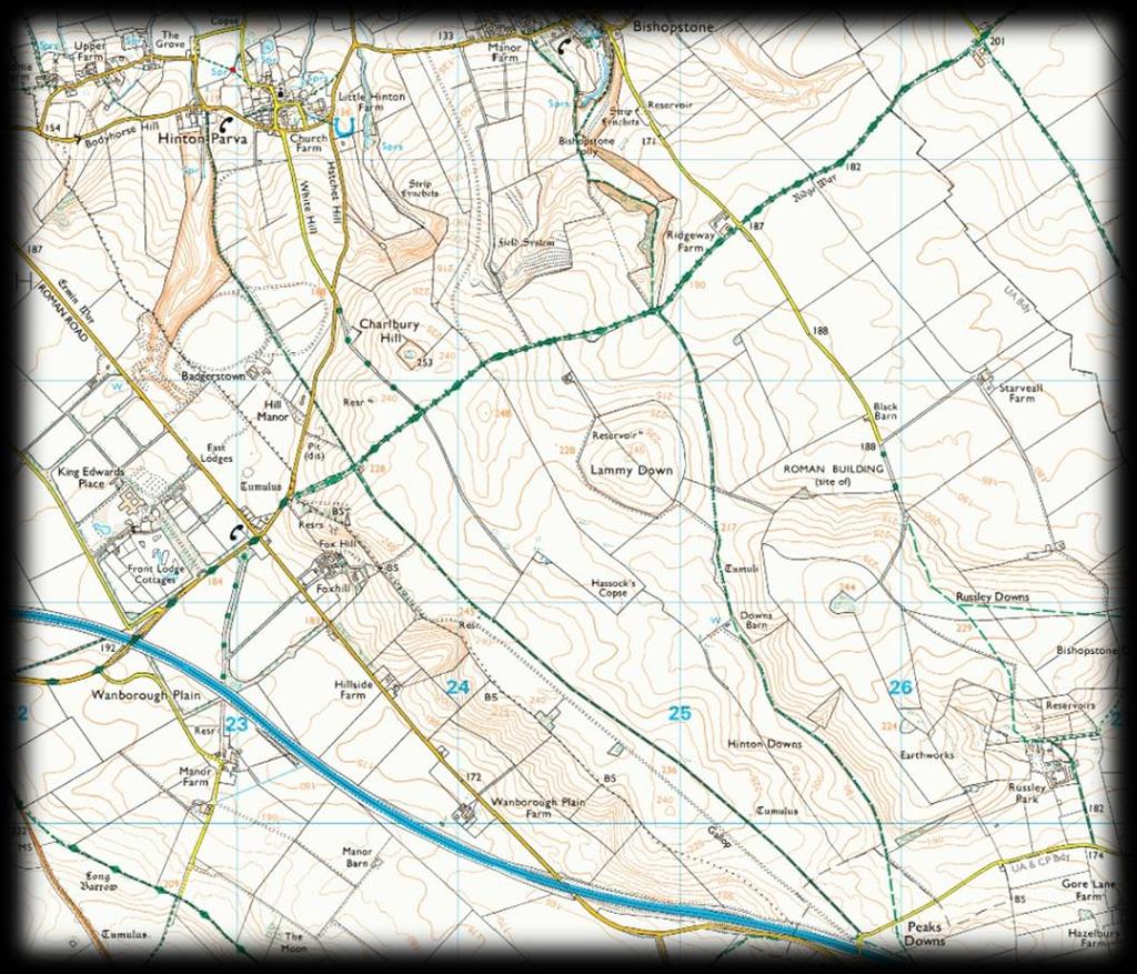 Walk H3: Coombes, Gallops & Peak Downs A lovely long scenic circular walk The Coombes, gallops, Peak Downs & return Strenuous 8 miles 3 hours Hinton Village Hall SN4 0DH Sheep in Coombes, horses on