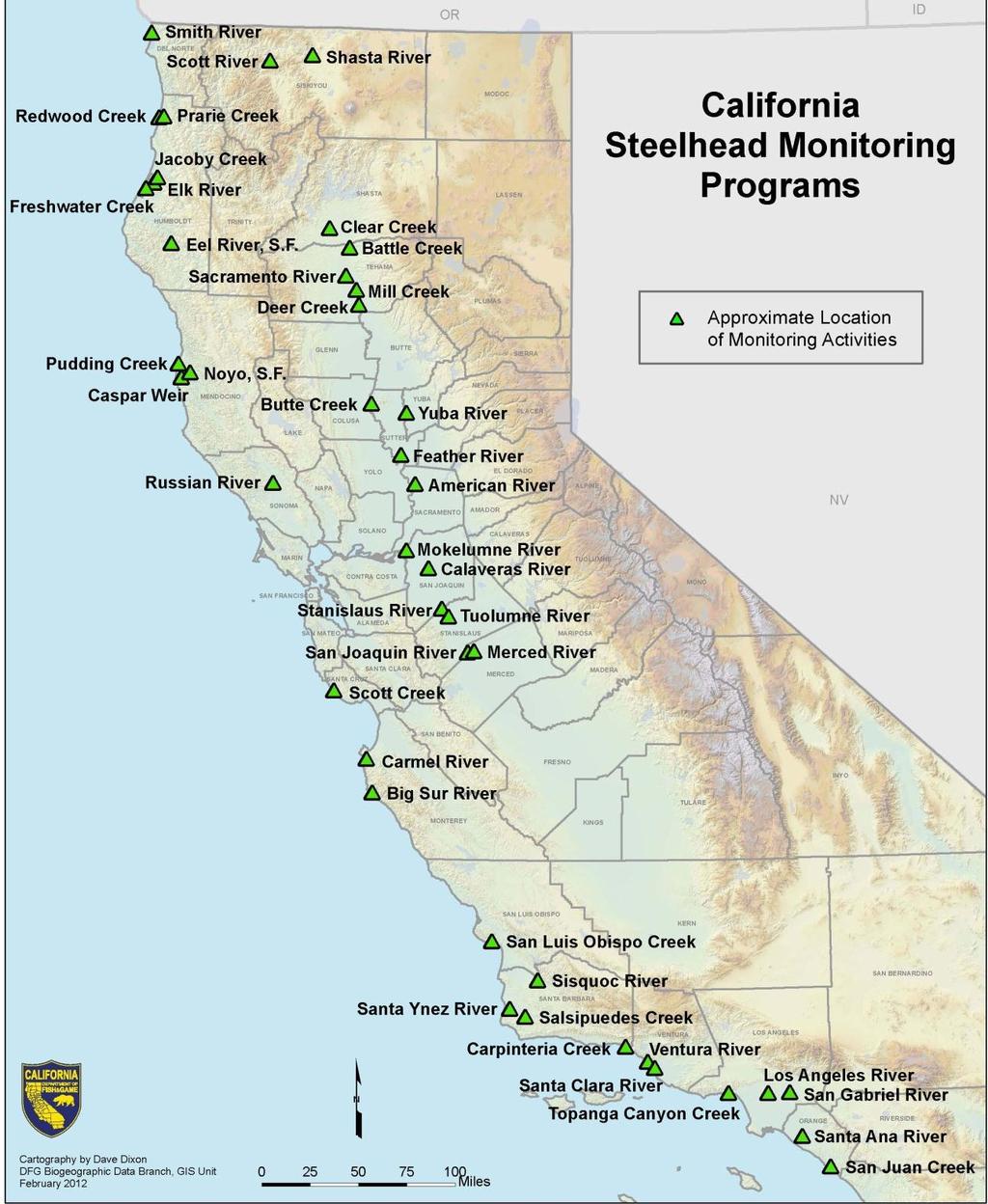 California Steelhead Monitoring Plans: California Coast California Coastal Salmonid population Monitoring: Strategy, Design, and Methods.