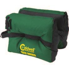SHOOTING GEAR Caldwell Rear Shooting bags These innovative, high-quality leather and polyester rear shooting bags function with most brands of front rests.