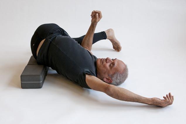 lying cowhead pose * start with hips on left side of the