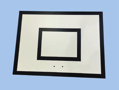 5 thick tempered glass backboard complete with aluminium edge frame C BBG/0/ACR* 705.