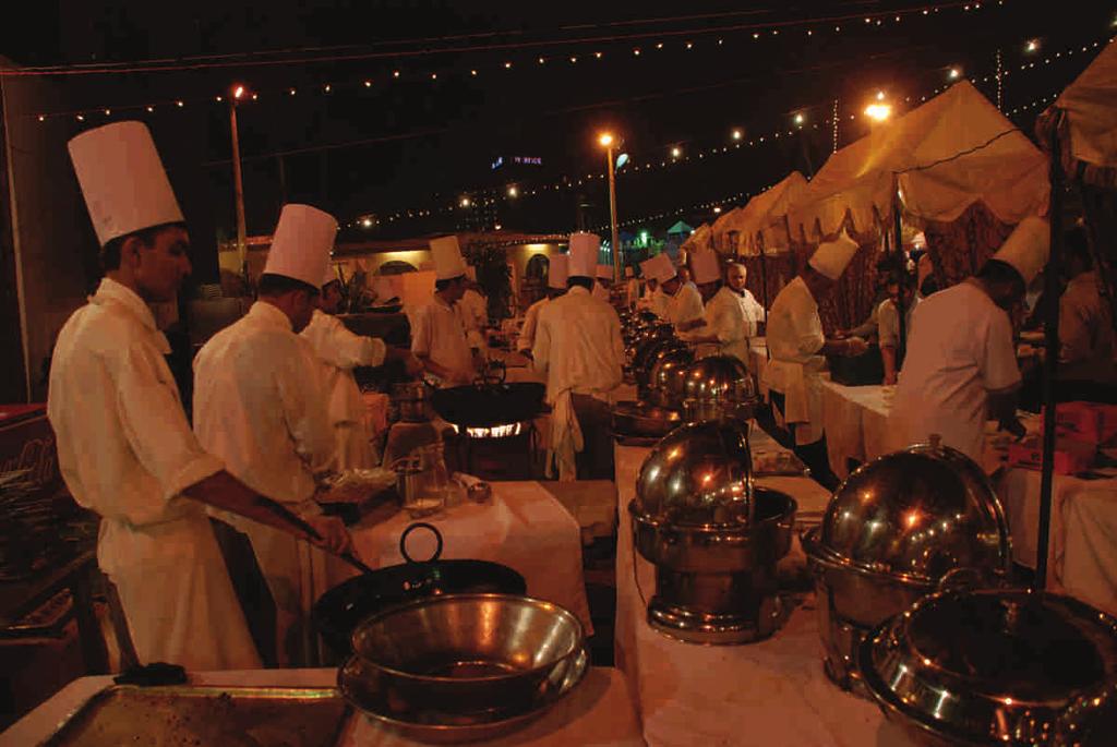 Club Events Arabian Night Food Fesitval - Kitchen Atmosphere in the lawns of our Main Club was relaxing with aroma of Arabic Food had many members enjoying