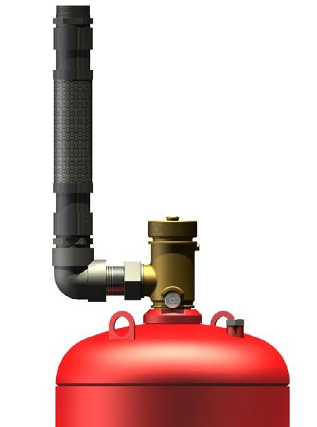 bolts provided (see Figure 48) 4 Remove the anti-recoil cap from the valve outlet (see Figure 46) 5 For 8-180 litre containers (25 mm (1 ) and 50 mm (2 ) valves): With the anti-recoil cap removed