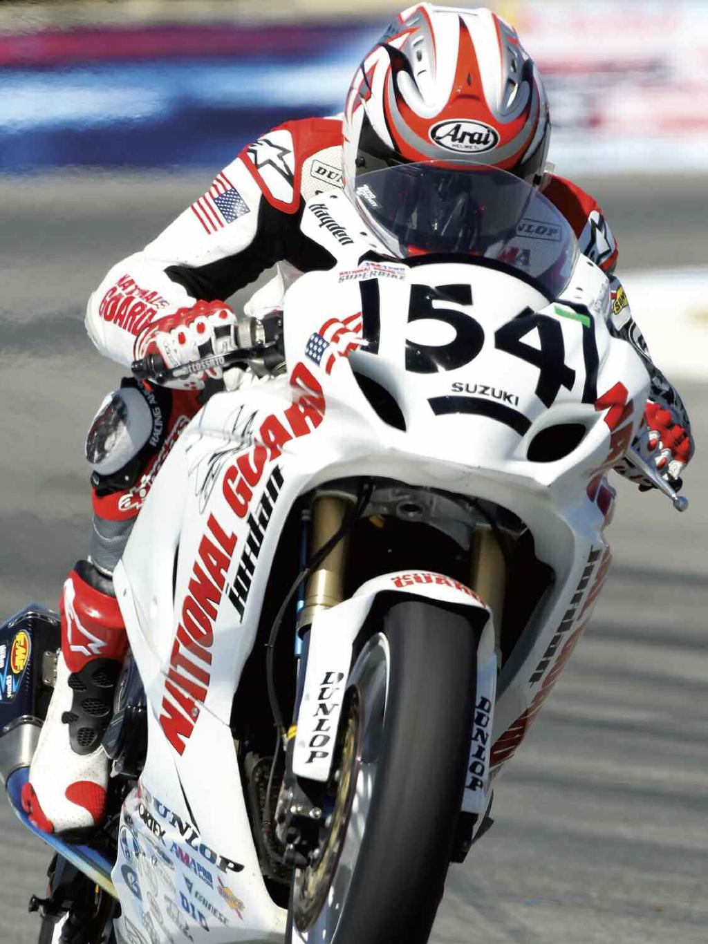 WHY THE NATIONAL GUARD LOVES AMA PRO ROAD RACING The National Guard made its way into the AMA Pro Road Racing paddock in 2009 with the sponsorship of Geoff May as the rider of the number 54 Superbike