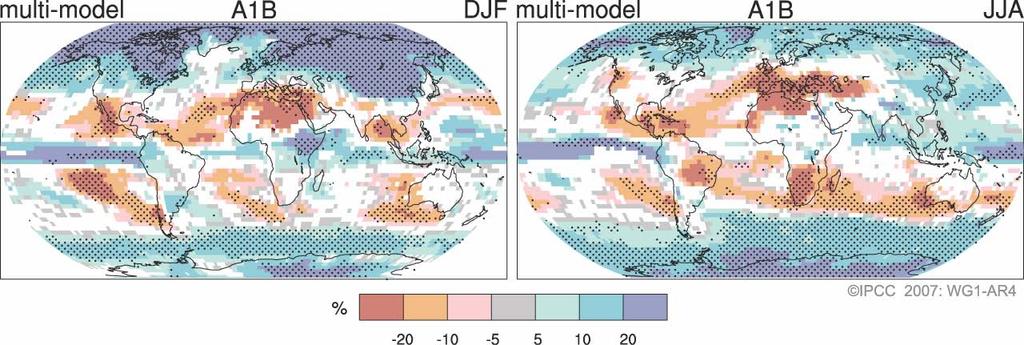 Future ocean climate Precipitation increases in the equatorial and high latitude oceans