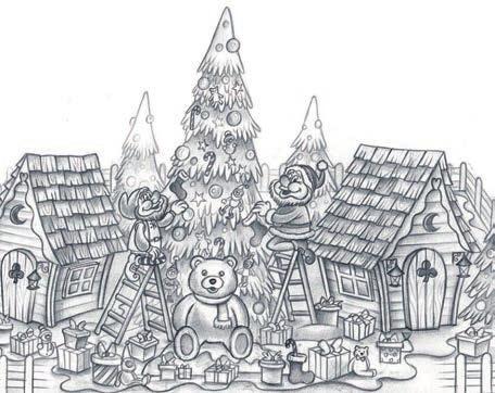 3. THE CHRISTMAS VILLAGE (ATS003) The big and cute teddy bear greets the public and asks its help in decorating the