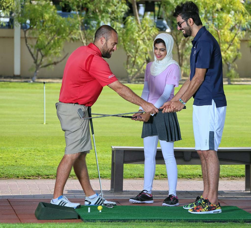 IMPROVE YOUR GAME The Academy at Al Mouj Golf offers an unrivalled learning experience for golfers of all abilities and newcomers to the game.