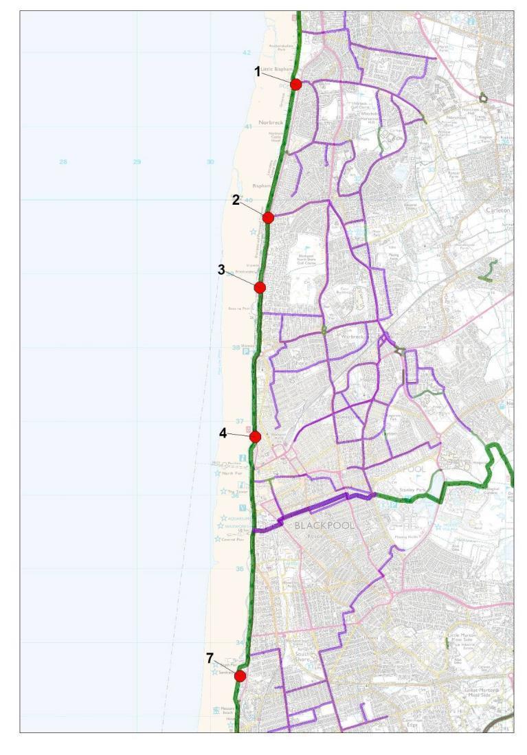 2.3 Relationship between programme activity and automatic count data 2.3.1 Cycling on the Promenade cycle route The emphasis of infrastructure investment in Blackpool was the development of four Explorer Routes, linking the Promenade to destinations inland.