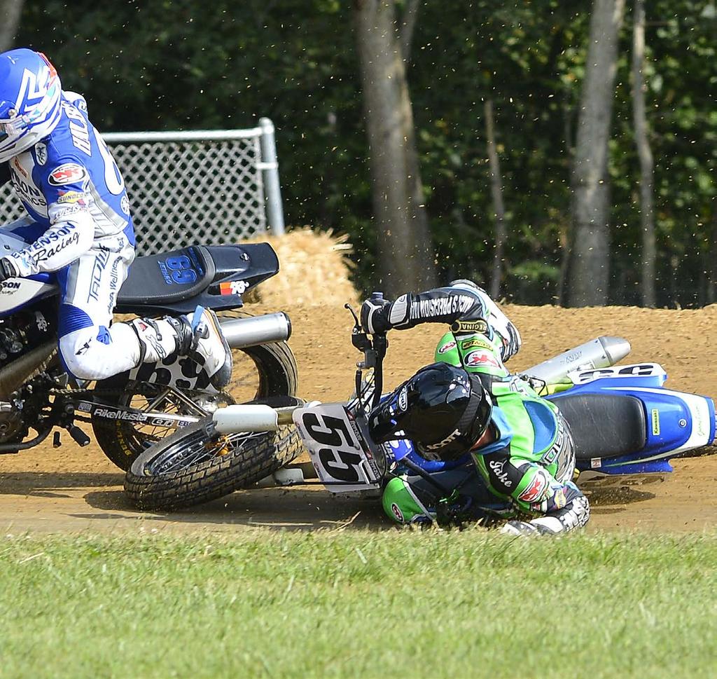 VOL. 54 ISSUE 32 AUGUST 15, 2017 P95 This incident cost Sammy Halbert his shift lever. Look closely, and you can see it departing Halbert s Yamaha.