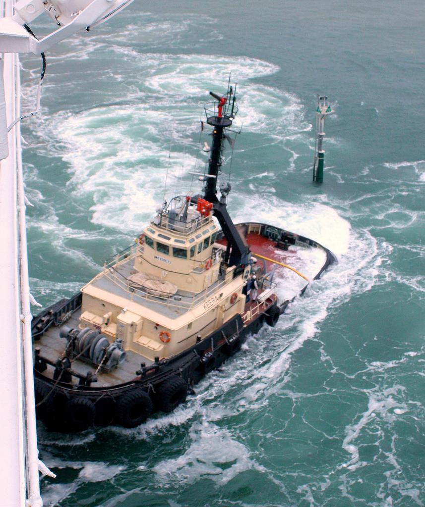 occurs when the lateral force on the towing point overcomes the righting lever of the tug.