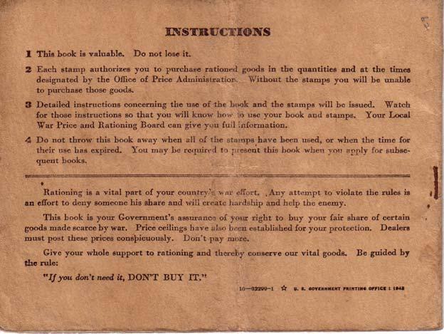 By the end of the war, over a hundred million of each ration book were printed.