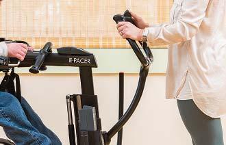 Front handle The front handle allows a caregiver to maneuver and guide the E-Pacer.