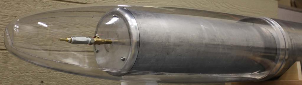Figure 6. Photo of fabricated fairing installed onto the pressure vessel.
