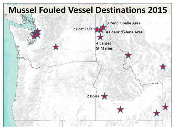 Number of 2015 Inspections Watercraft Vessels Inspected 64,157 Passport Inspections 13,106 Vessels Recently In Mussel- Infested Waters 839 Vessels Hot Washed 660 Vessels with Vegetation 296