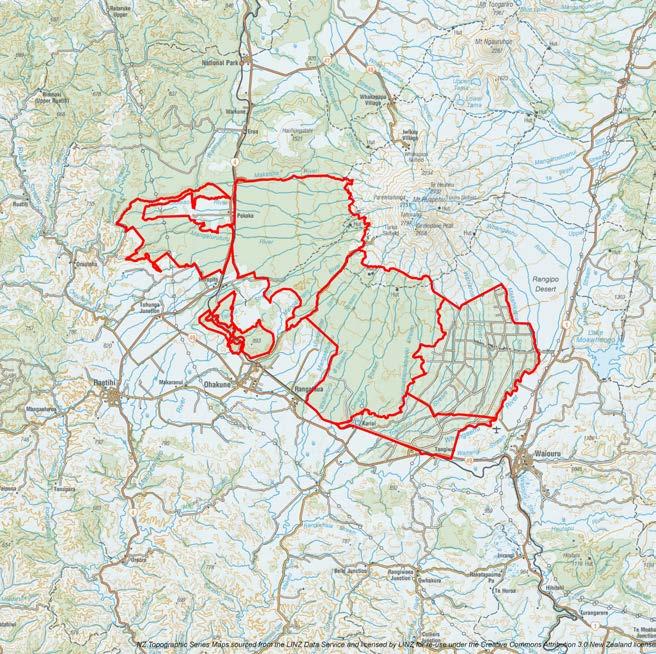 2019 TBFREE PEST CONTROL OPERATIONS CONSULTATION 17 HOROPITO (MANAWATŪ/WHANGANUI) TERRAIN AND OPERATIONAL AREA The Horopito operational area extends from Horopito in the north to Karioi Forest in the