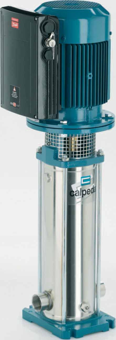 Variable Speed Multi-Stage Vertical Pups Features Vertical ulti-stage in-line pups Calpeda introduces the new