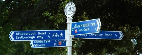 is a funding requirement. Schemes should aim to have two finials on each route, at prominent locations or places where route users might stop.