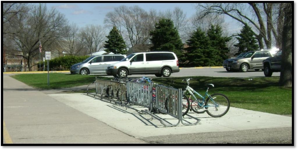 Bike parking in front of.
