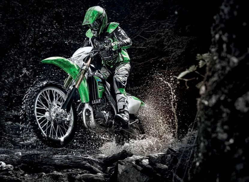 KLX450R Our most powerful enduro machine ever is based on the formidable KX450F. With power delivery tuned for a wide range of conditions, the KLX450R is ideal for experts and talented clubmen alike.