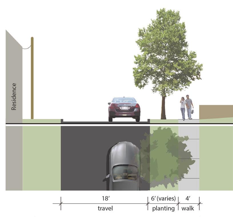 gutter as well as repaving the streets and adding sharrows to delineate a safe space for bicyclists.