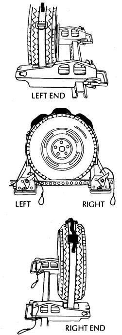 Single Strap: The single strap with rubber cleats is to be placed over the center of the tire with the cleat ridges