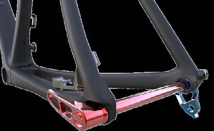 The front axle is a 100mm x 12mm 242431 Axle RWS Front Road Disc >16 / Ø12MM Dropout hanger Solace Disc