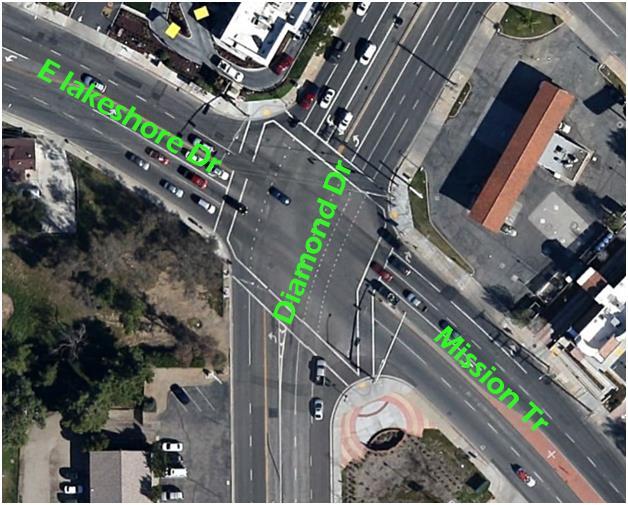 Figure 2 Intersection 1, Diamond Drive and