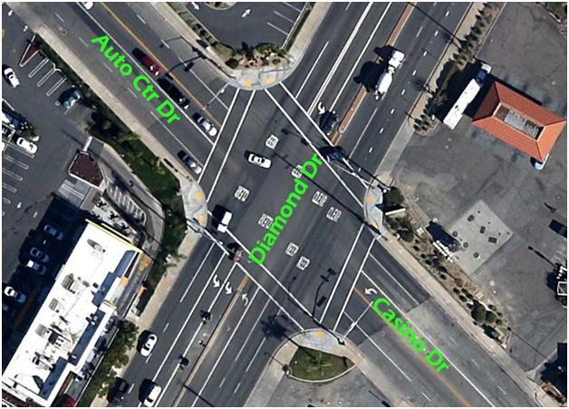 Figure 3 Intersection 2, Diamond Drive and