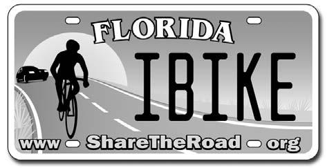 www.sharetheroad.org Share the Road specialty license plates benefit bicycle and pedestrian safety education programs statewide.