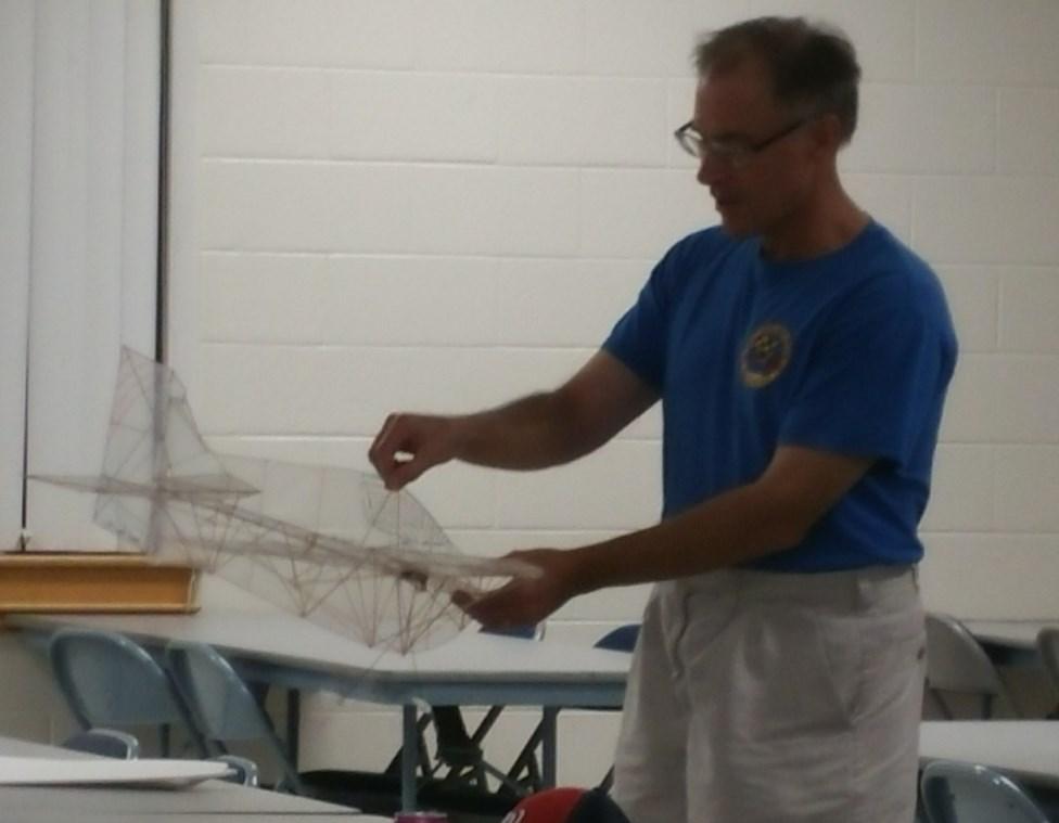 Don Szczur had 2 projects. He is building a Slow Boat made from foamboard available from Wal- Mart. Plans are available on line.