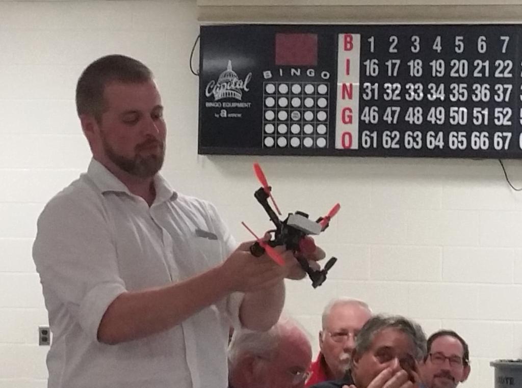 October Meeting Minutes: By Terry Terrenoire, NVRC Secretary Matthew Hale Showed his racing quadcopter with full video and FPV equipment.