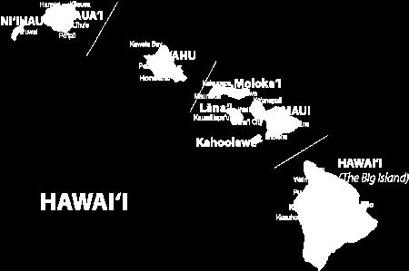 FACTS ABOUT HAWAII The state of Hawaii is made up of hundreds of islands The Right Main Islands of Hawaii are Ni`ihau, Kaua`i, O`ahu, Moloka`i, Lana`i, Kaho`olawe, Maui, and Hawai`i (Big Island)