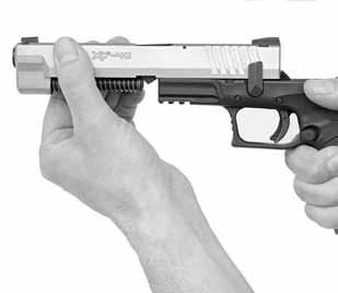 FIELD STRIP Before performing any disassembly, point firearm in safe direction, make sure the firearm is completely unloaded (this includes the magazine and chamber). Wear eye protection. 6.