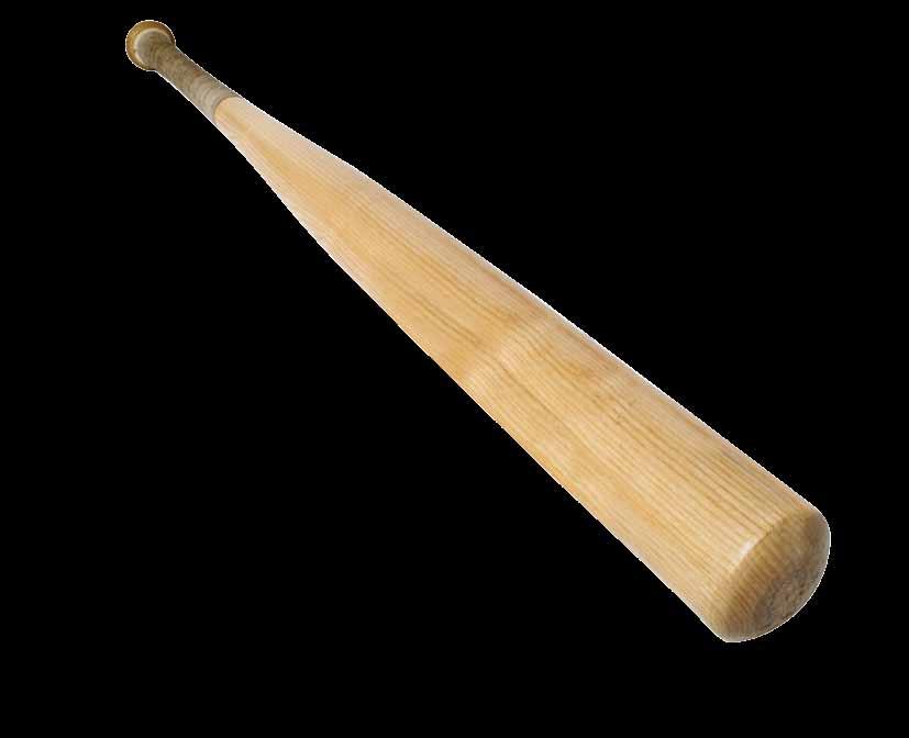 BATS: 1st called Louisville Slugger in 1894 Today s bats are made from timber or wood from the white ash Trees must be at least 50 years old Not more than 42 inches long No more than 2 ¾ inches