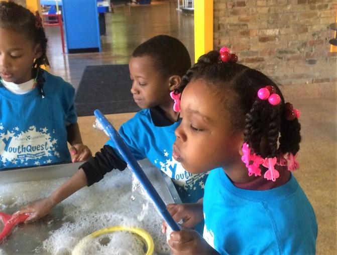 Ninety-five students dressed in teal YQ shirts ventured to Lansing to the hands-on museum. Students loved the POP! A Bubble experience.