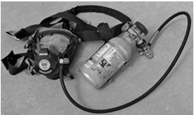 FIRE 102-PPT-5-1-12 Types of Breathing Apparatus A supplied-air respirator Uses a hose line connected to a breathing-air compressor or to compressed air cylinders