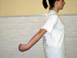 elbows back hold to tension and repeat Flex thumb and hold in place with fingers as a fist.