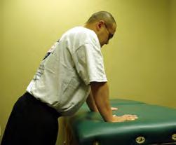 Wrist/Finger Flexor stretch - straight arm on table Weight on hands, palms flat, elbows straight.