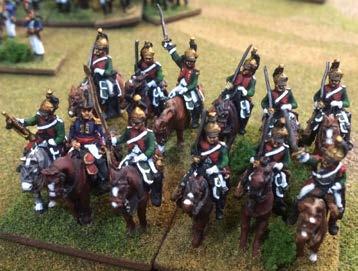 Cavalry CAVALRY FORMATIONS AND MOVEMENT Movement rates Back/Side Formed Cavalry in Column 2 Figures wide Formed Cavalry in Line > 2 figures wide Skirmishing Cavalry Walk 2 6" 6" 6" Trot 2 8" 8" 8"