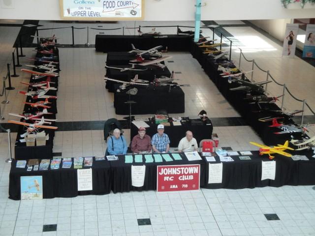 This is another view from the escalator showing the whole display with the boys selling raffle tickets to the public.